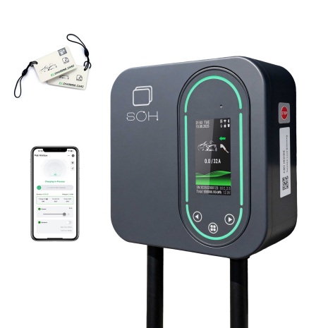 Зарядна станція SOH Wallbox NACS(Tesla з США) 32A 7,4кВт - NACS SOH EWE07W - Фото №11
