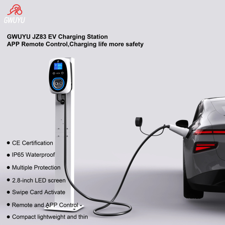 Зарядна станція 3 фази 22кВт Type 2 Gwuyu з Wi-Fi додатком - Фото №17
