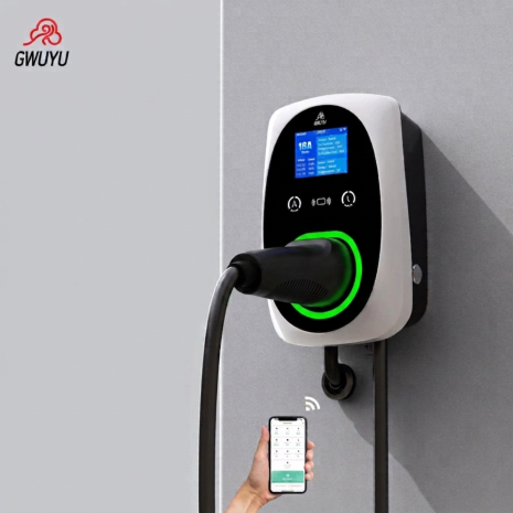 Зарядна станція 3 фази 22кВт Type 2 Gwuyu з Wi-Fi додатком - Фото №11